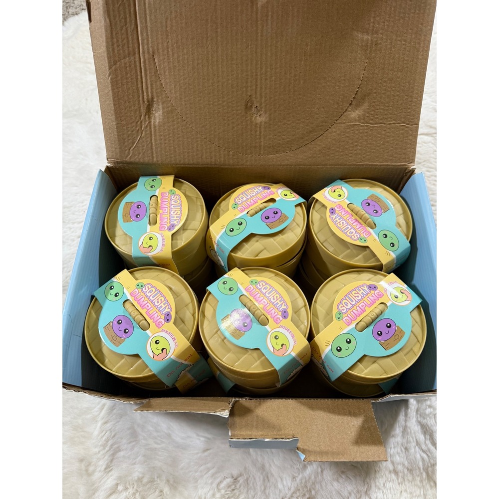 LOT OF 12 Squishy Bun Mystery Squishy Dumpling Mystery Fidget Viral Toy Box